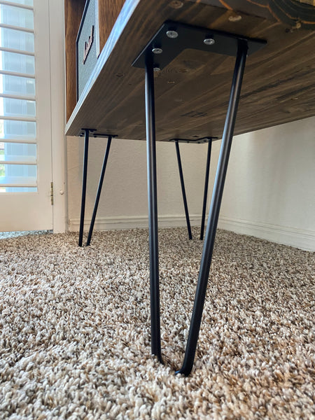 MCM Table For Record Player Stand Hairpin Legs