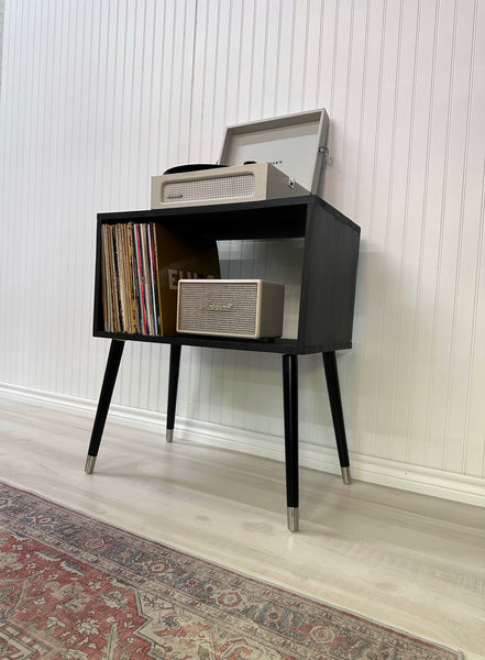 Table for Record Player Stand Cabinet Mid Century Modern Vinyl Storage MCM