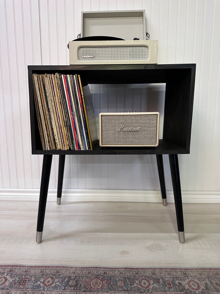 Table for Record Player Stand Cabinet Mid Century Modern Vinyl Storage MCM