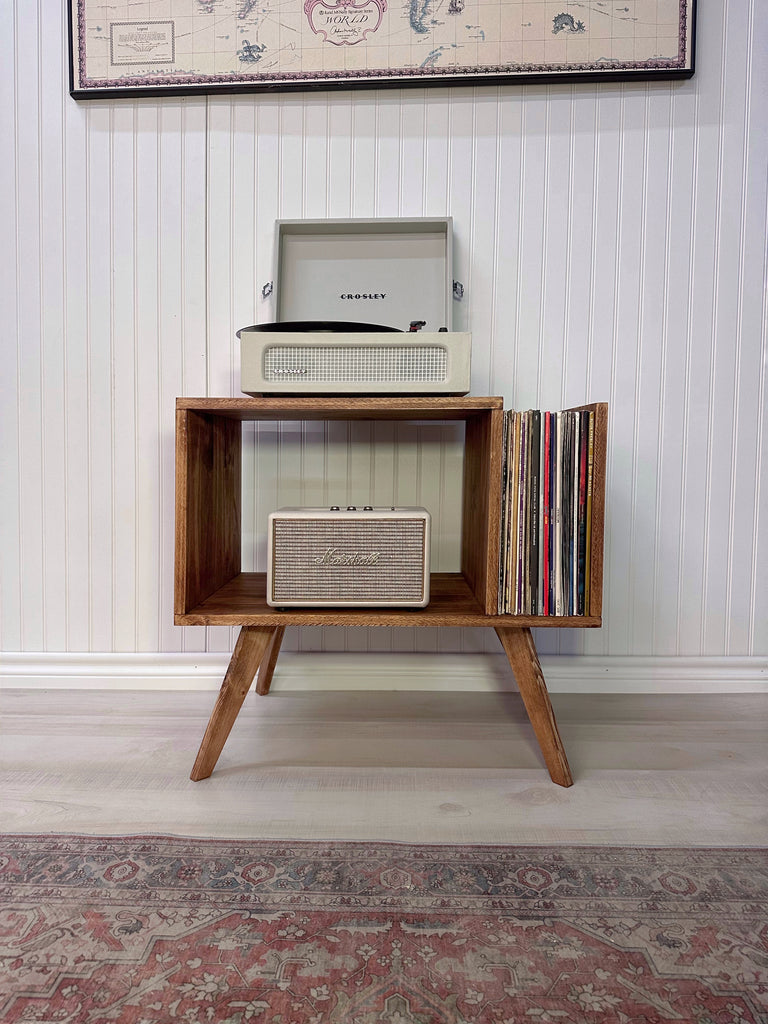 Record Player Stand Cabinet Mcm Mid